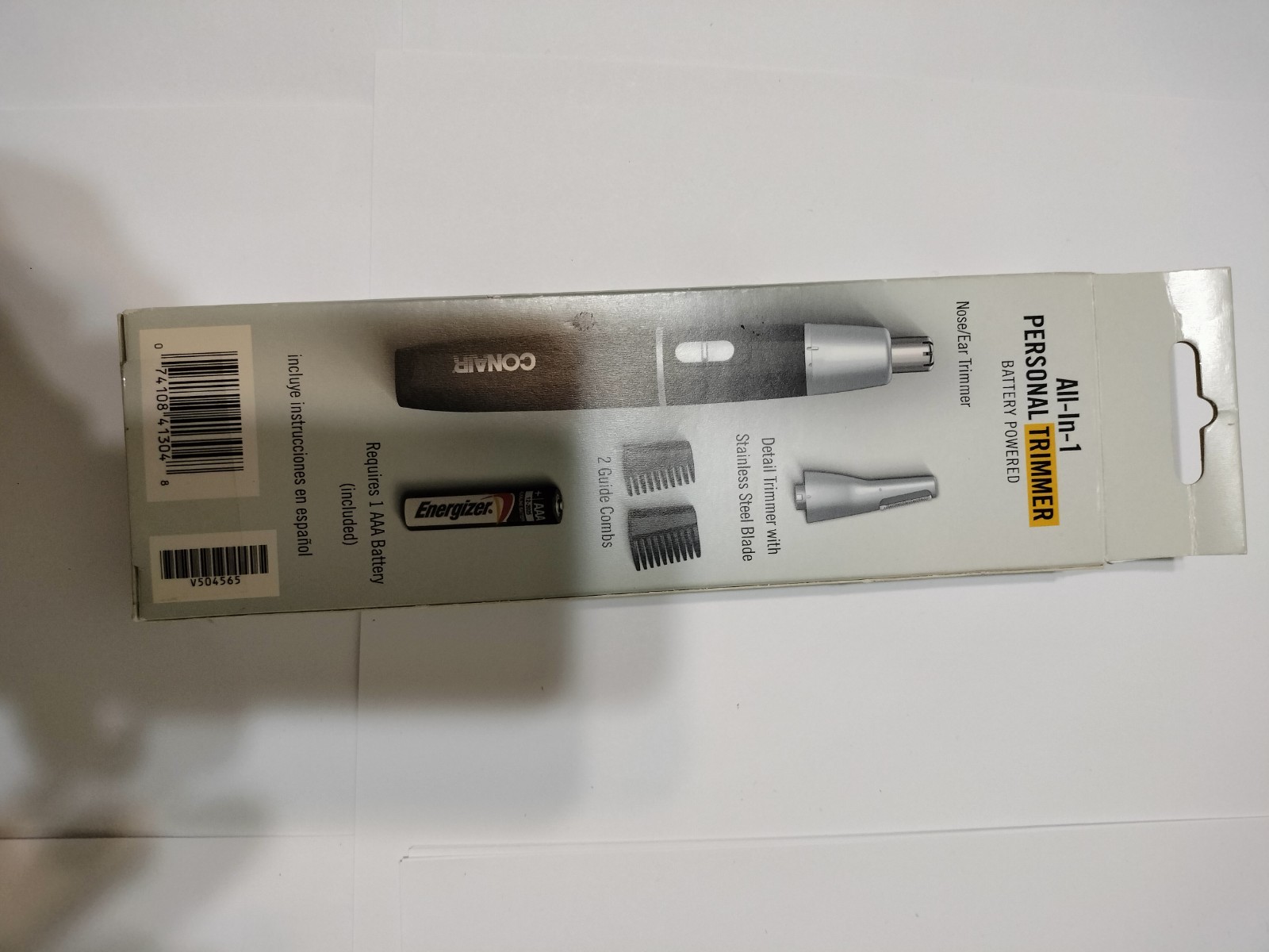 CONAIR MAN PERSONAL TRIMMER BATTERY POWERED NEW SEALED BOX PORTABLE TRAVEL CAMP.