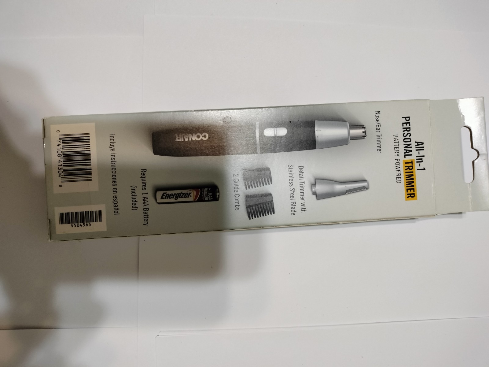 CONAIR MAN PERSONAL TRIMMER BATTERY POWERED NEW SEALED BOX PORTABLE TRAVEL CAMP.