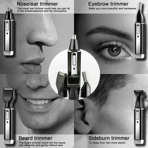 4 in1 Kemei Trimmer Rechargeable Ear Face Eyebrow Nose Hair Beard Shaver Clipper