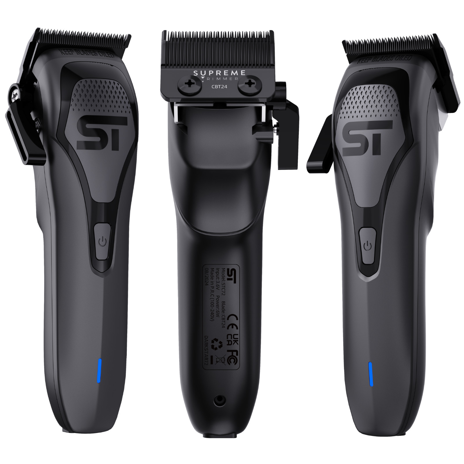 Supreme Trimmer DARKSTAR 72 DLC Taper Clipper w/ Magnetic Vector Motor | Black