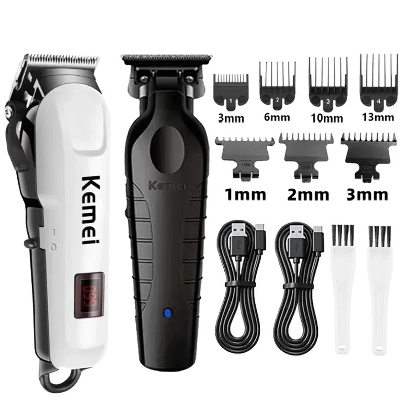 Kemei Hair Clipper Kit KM-2296 KM-2299 KM-1102 Professional Electric Trimmer Set