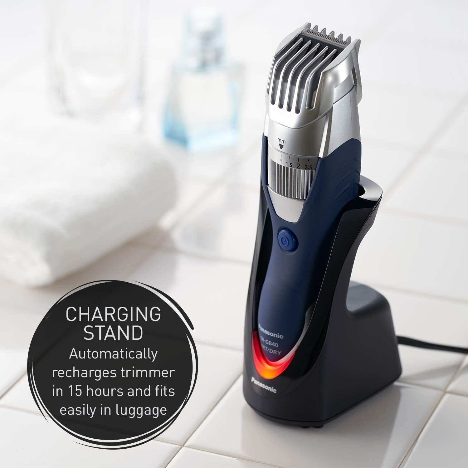 Blue/Silver Milano 19 Stage Beard Trimmer Very Good Used Condition