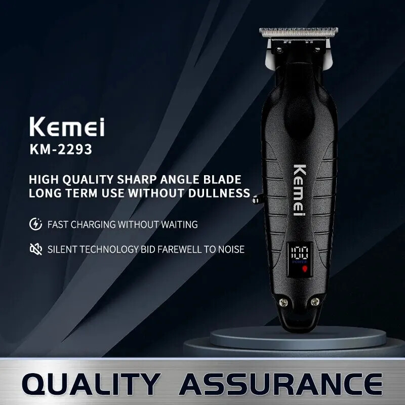 ✅ Mens Hair Trimmer 0mm Zero Gap Cordless Electric Detailer Barber Kemei 2293