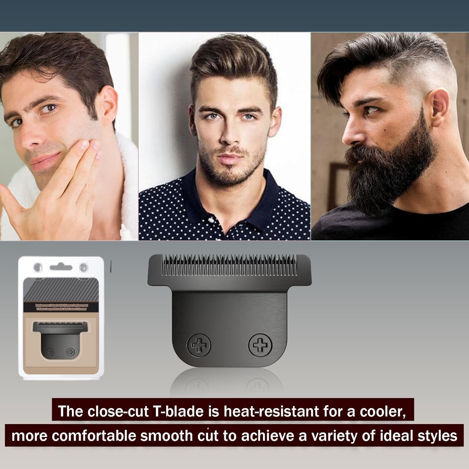 40mm Replacement Detachable T Blade for Wahl All in One Lithium Ion Trimmer 1PC