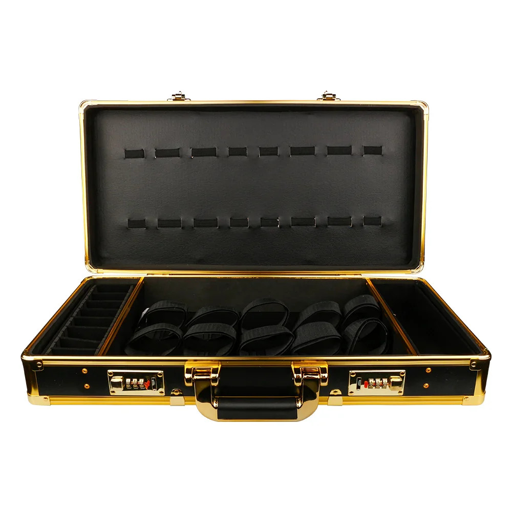 Barber Tool Case Gold & Black – Locked Case for Clippers & Accessories