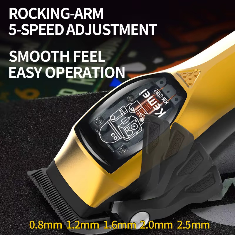 Kemei KM-8567 9000RPM Hi-Speed Cordless Profession Adjust Hair Clipper 2000mAh D