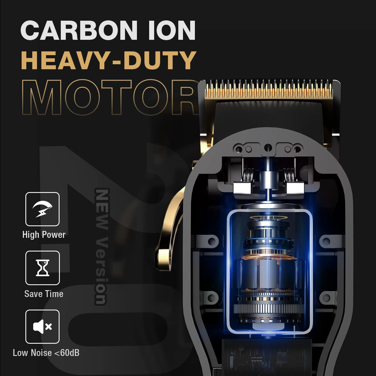 PRO Professional Hair Clippers for Men- Hair Cutting Kit & Zero Gap T-Blade Trim