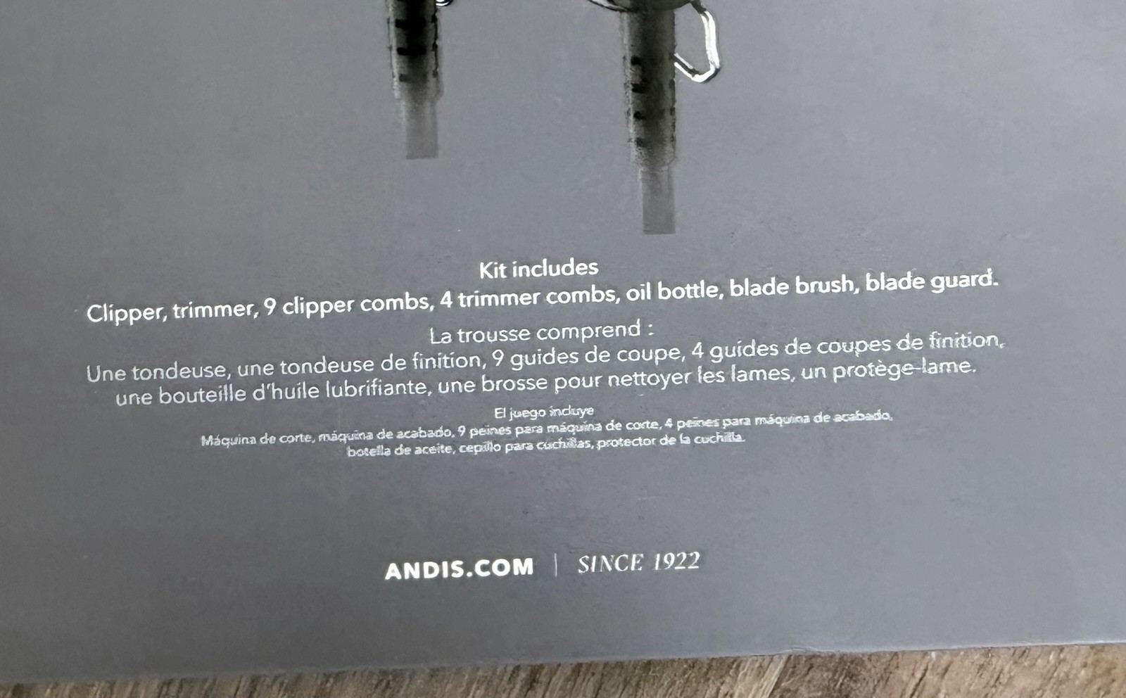 Andis 24810 Pivot Motor Clipper Trimmer Set- Black – New in Box