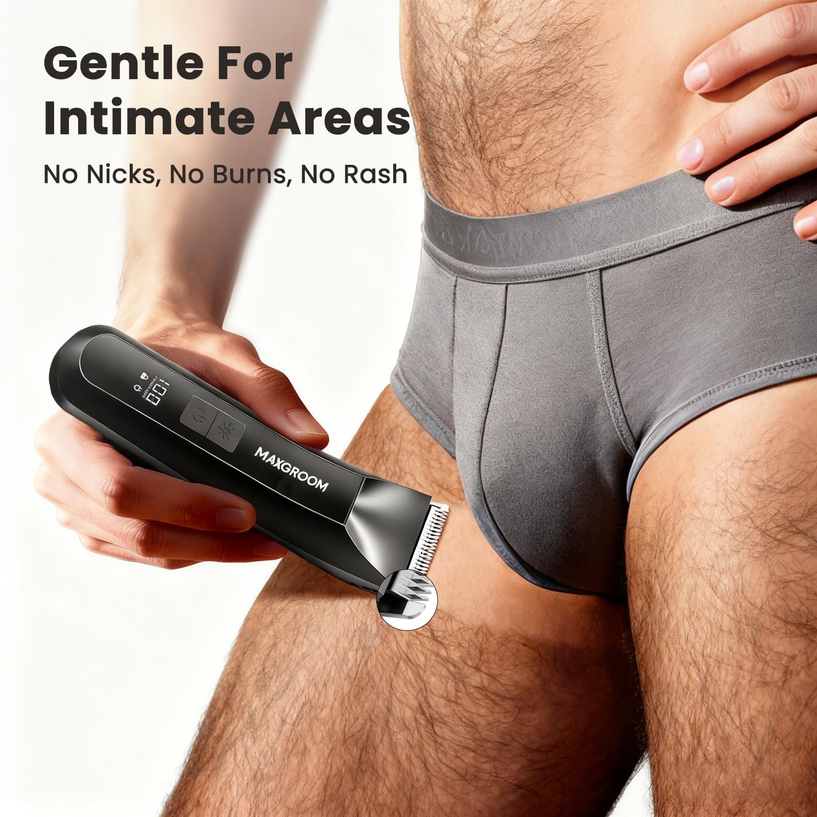Manscape 3-In1 Body & Pubic Hair Trimmer for Men, IPX7 Waterproof Ball & Groi…
