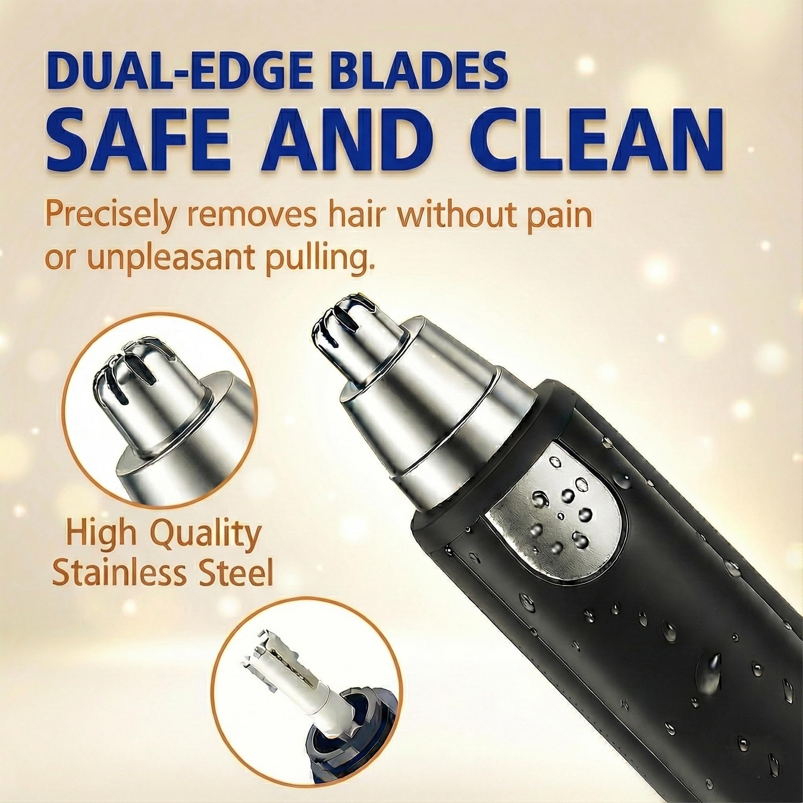 Bekhic® Ear and Nose Hair Trimmer Clipper – 2025 Professional Silver/Black