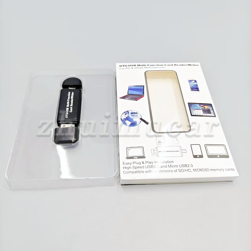W/Standard USB Male NEW Micro USB OTG to USB 2.0 Adapter SD/Micro SD Card Reader