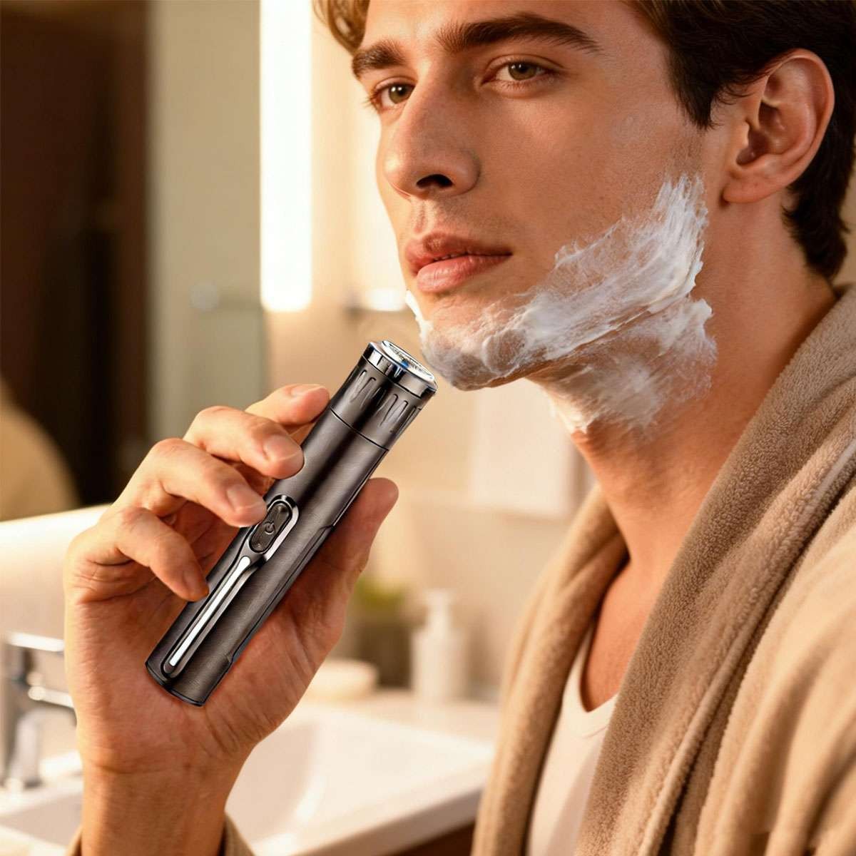 4 In 1 USB Rechargeable Nose Hair Trimmer Beard Electric Shaver Cordless Clipper