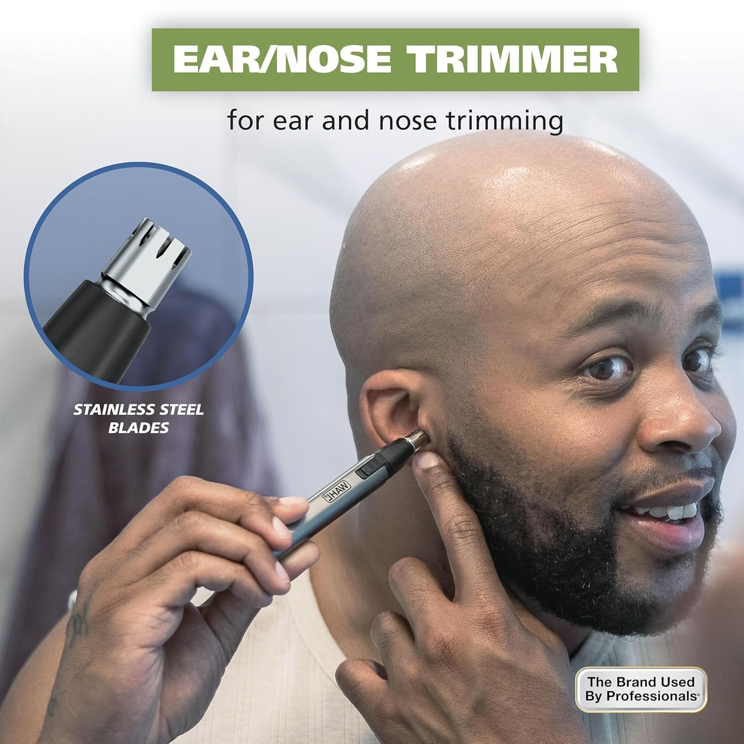 Wahl Micro Groomsman Battery Personal Trimmer for Hygienic Grooming with Rinseab