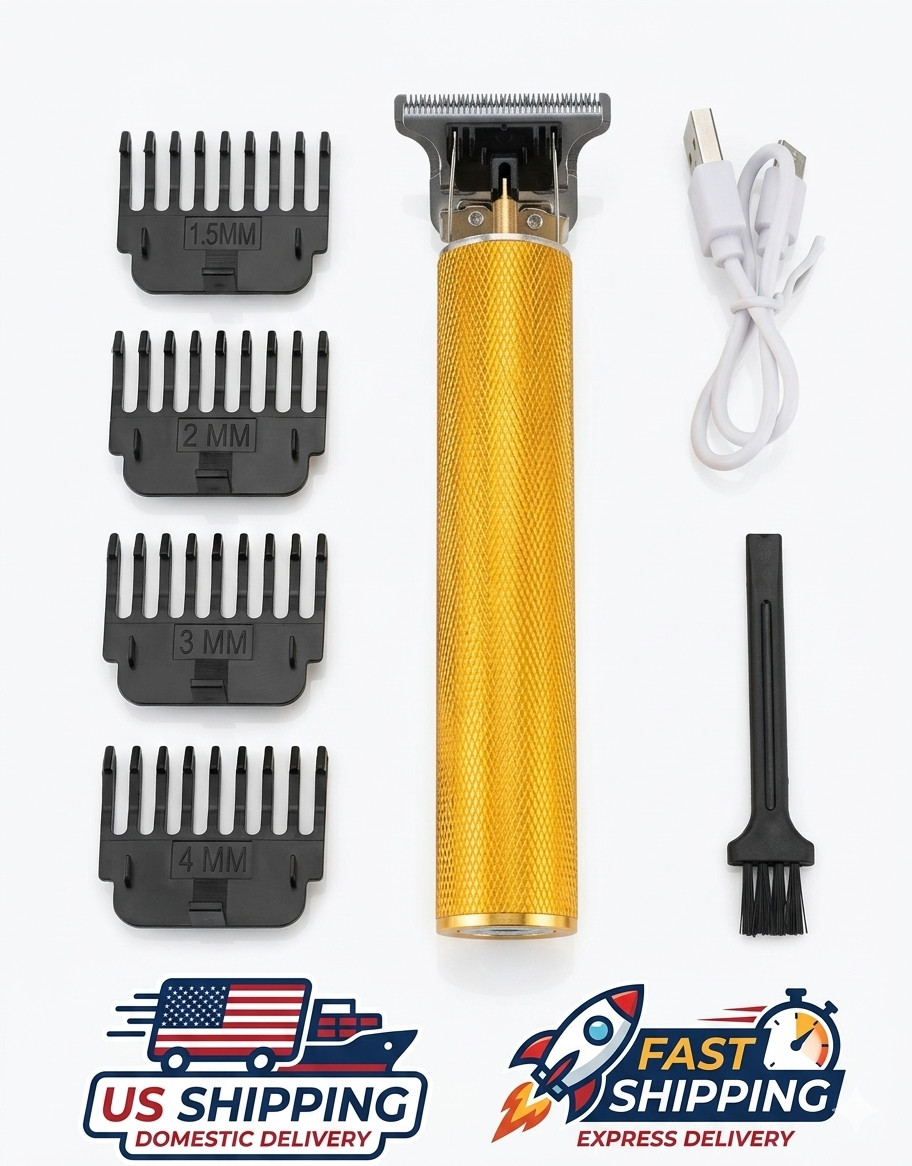 Vintage T9 Barbeador Gold Beard Hair Trimmer Cutter Machine