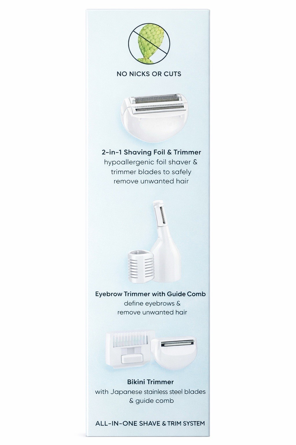 Conair Girlbomb Shaver & Trimmer 2-in-1 Rechargeable 3 Pack