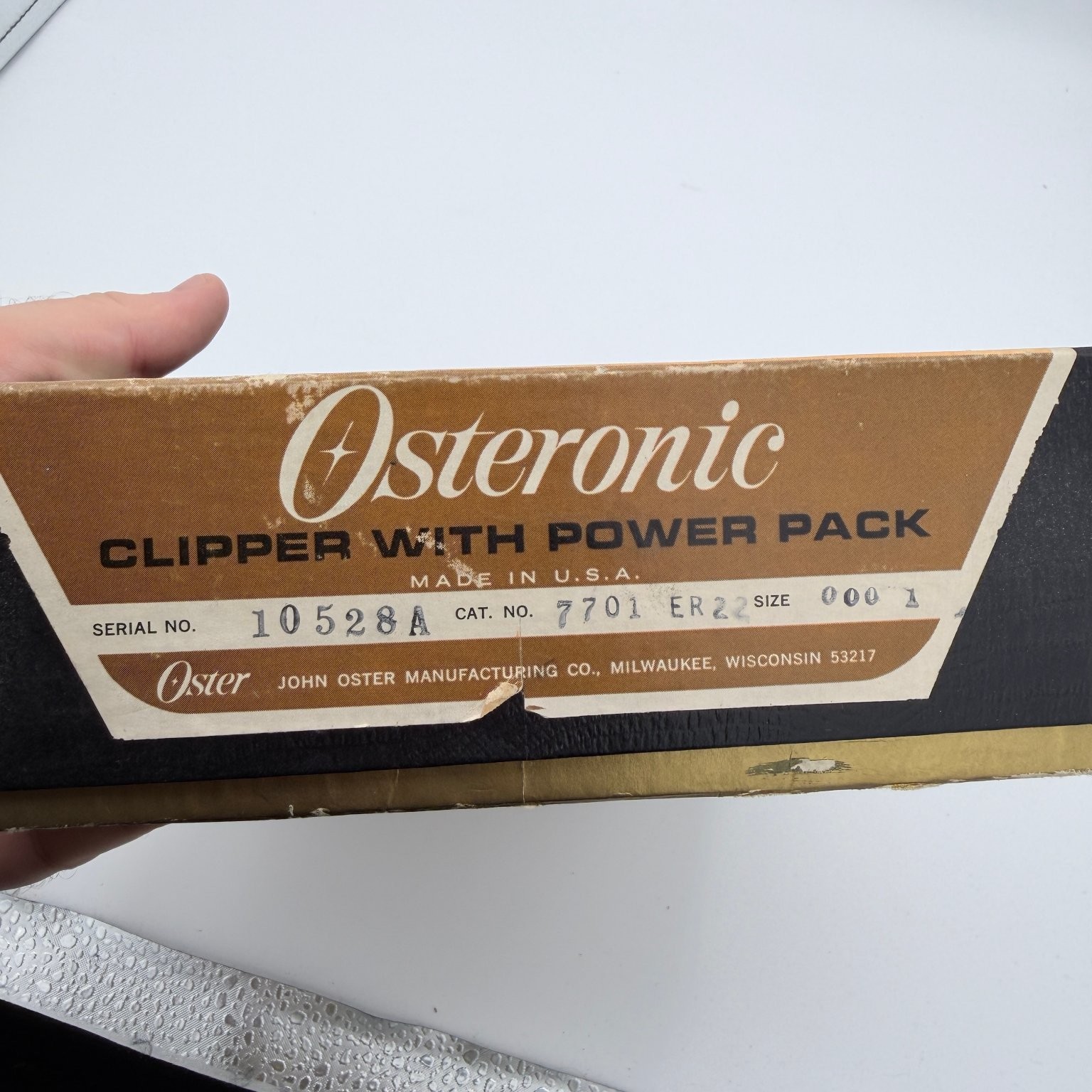 Vintage 1965 Oster Osteronic 77 Barber Hair Clipper Power Pack In Box Blades USA