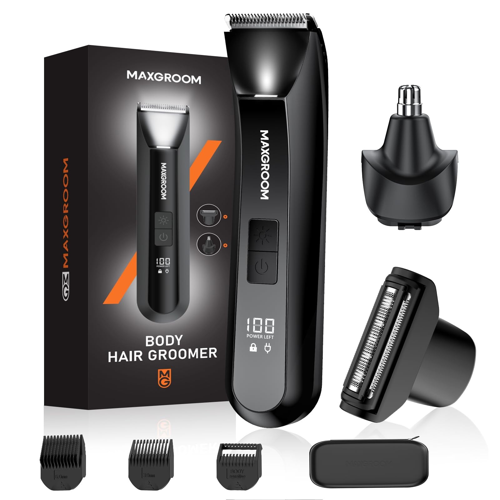Manscape 3-In1 Body & Pubic Hair Trimmer for Men, IPX7 Waterproof Ball & Groi…