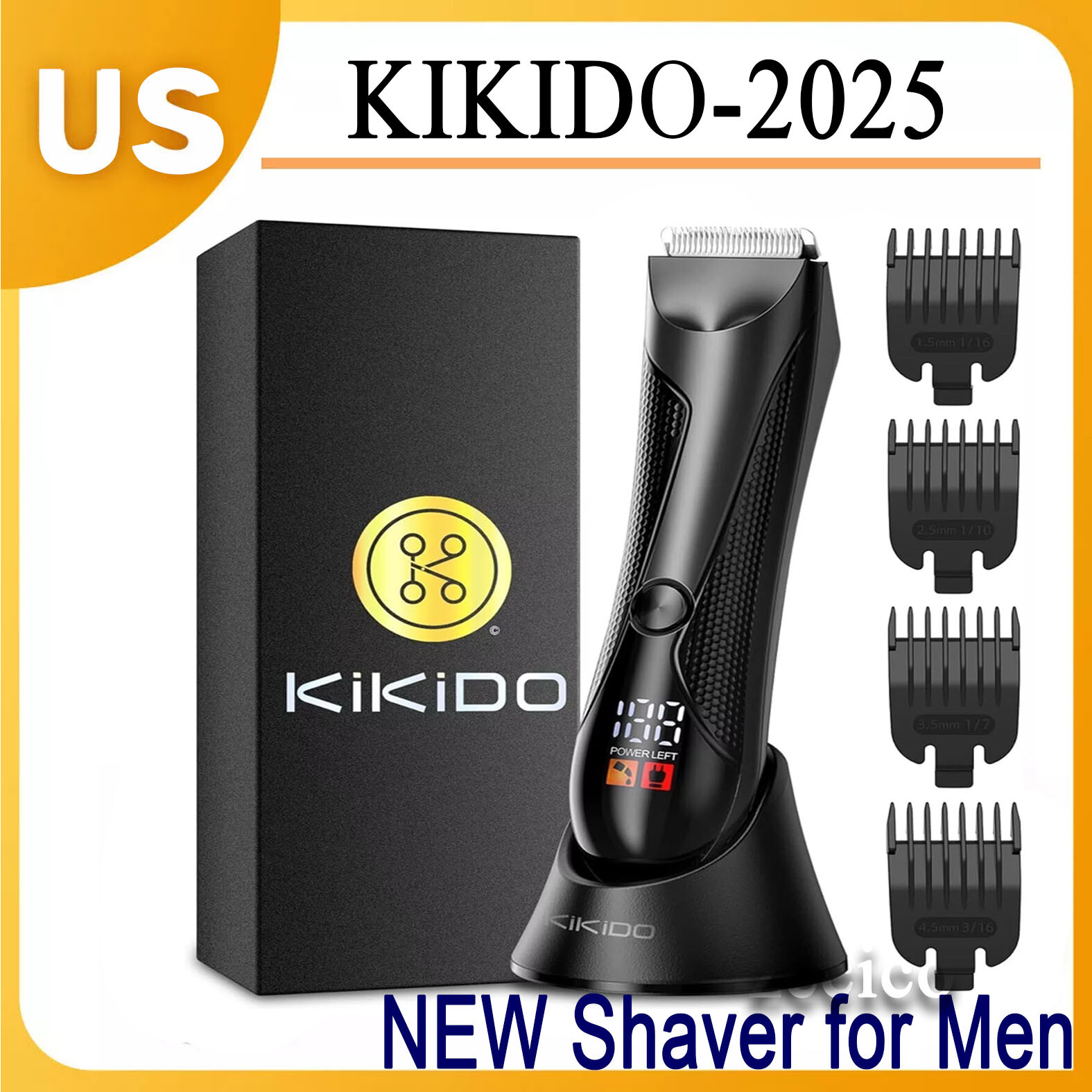 Groin Hair Trimmer for Men – Safe Ball Shaver, Replaceable Ceramic Blade Heads
