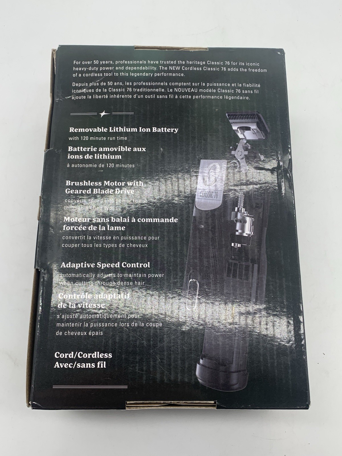 Oster Classic 76 Detachable Blade Cordless Clipper & Blade Black 156486