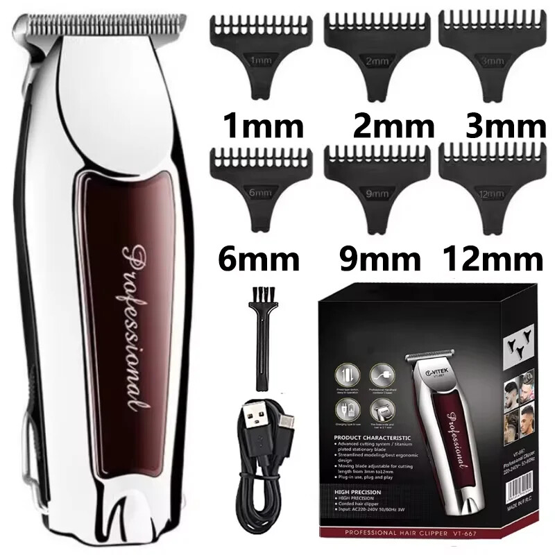 Rechargeable Cordless Hair Trimmer for Men Grooming Professional Electric Hair C
