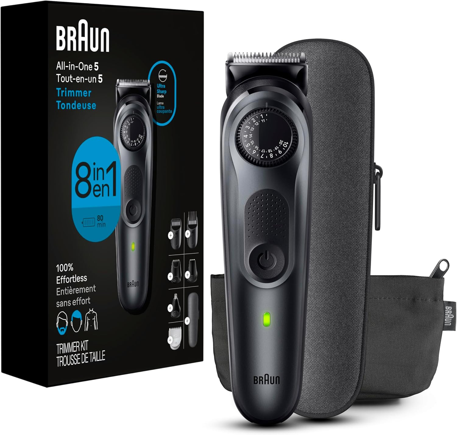 All-In-One Style Kit Series 5 5471, 8-In-1 Trimmer for Men with Beard Trimmer, B