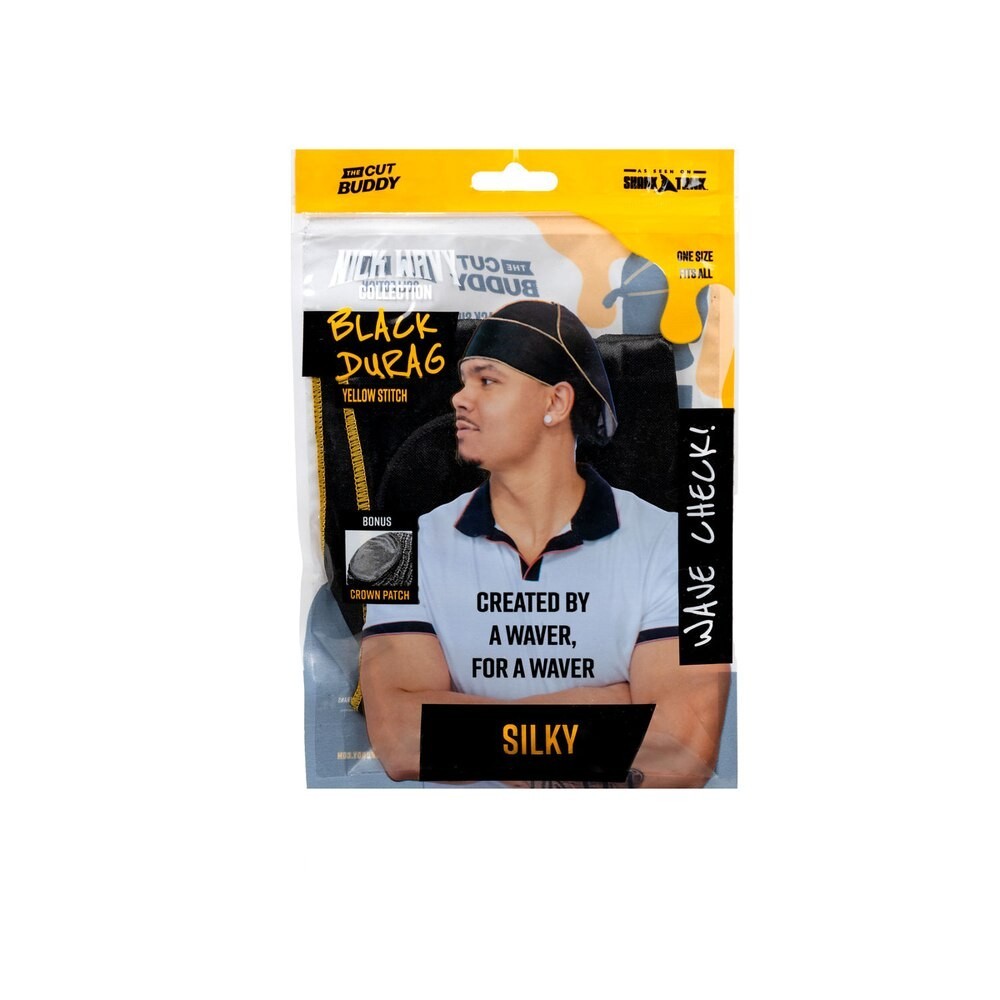 The Cut Buddy Mini Buddy Trimmer + Nick Wavy Collection Satin Durag (Black)