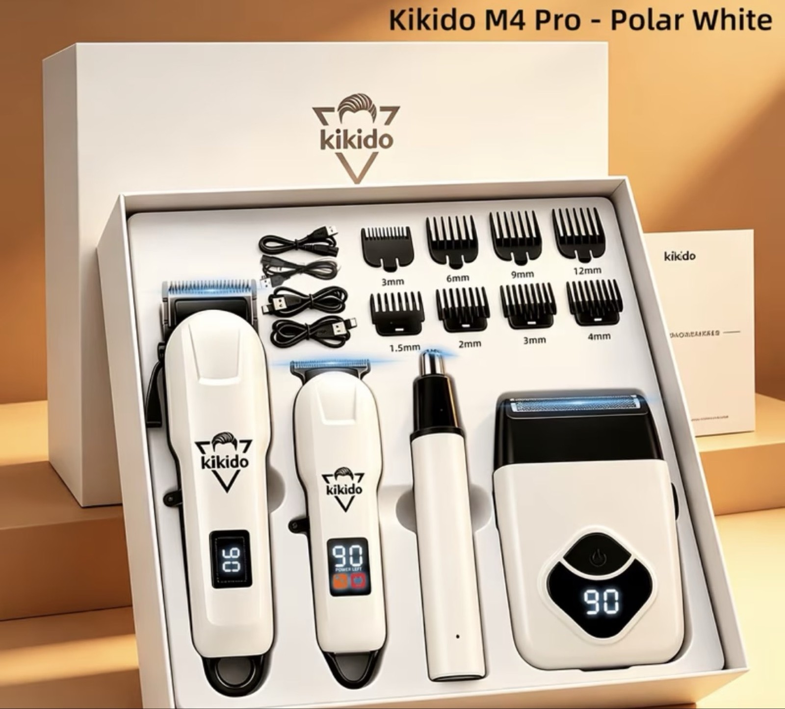 Kikido M4 Pro Cordless Hair Clipper & Grooming Kit LCD
