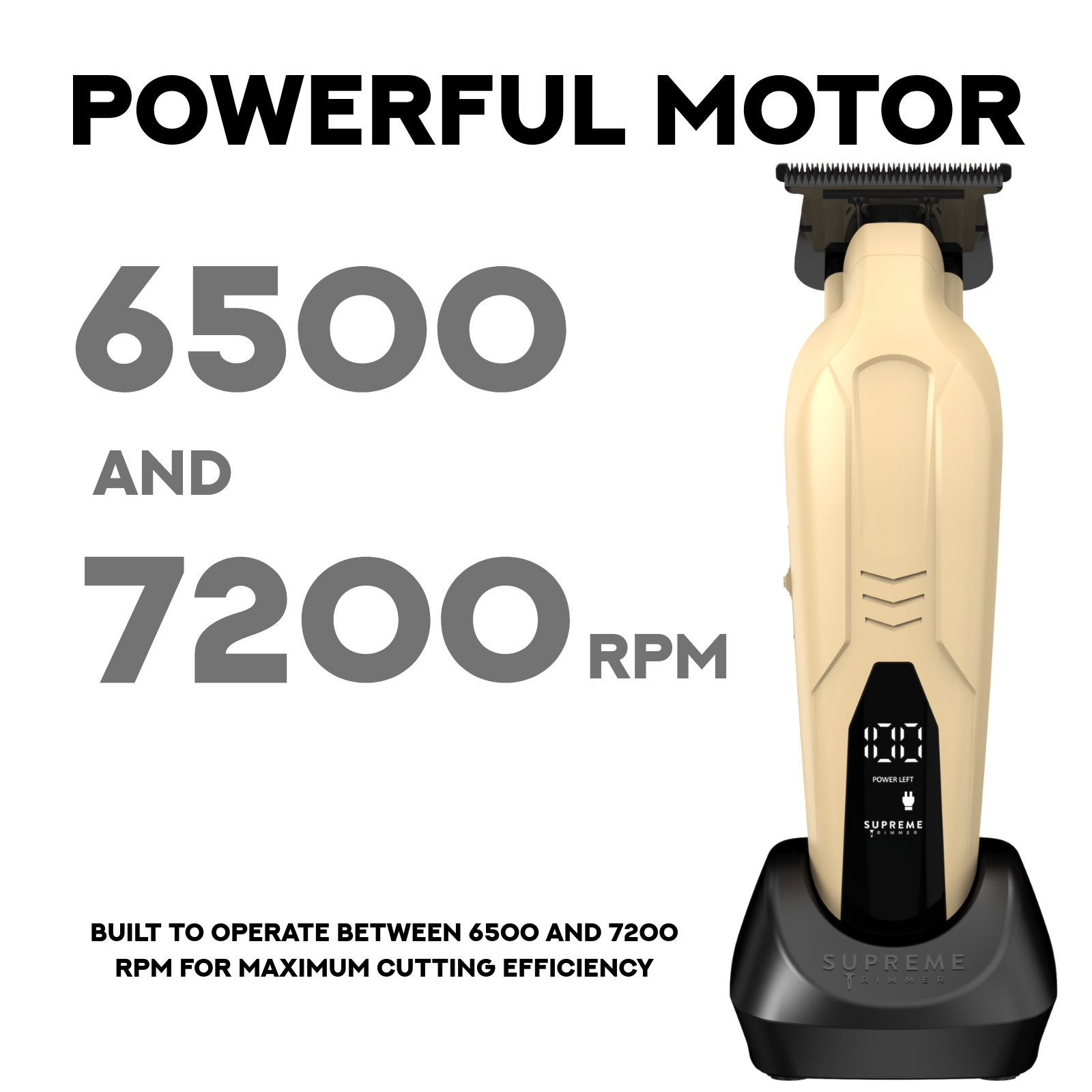Supreme Trimmer Vader Lite ST3700 – Cordless Beard, Hair & Body Trimmer – Sand