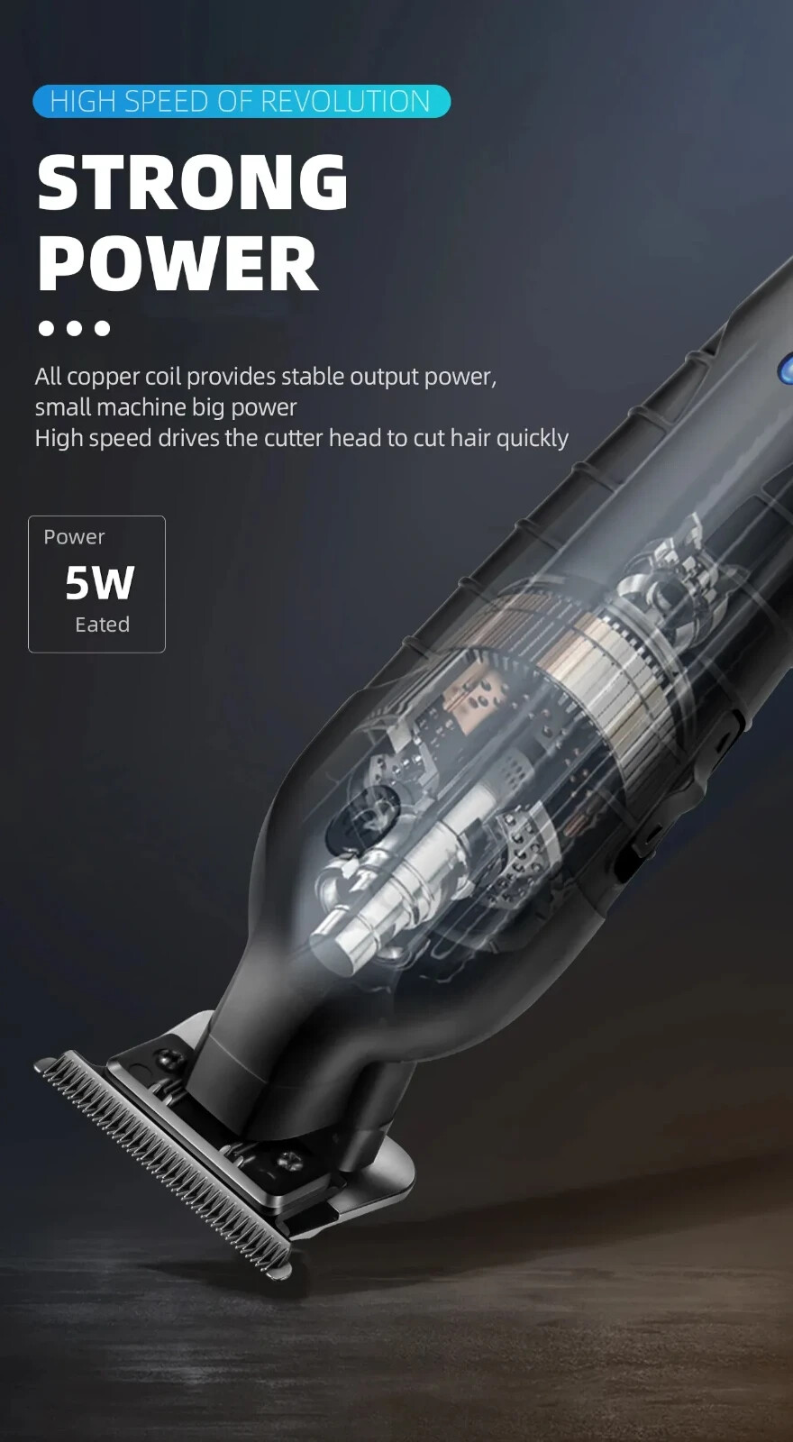 Kemei 2299 Hair Clippers Cordless Trimmer Beard Cutting Barber 0 Gapped Carving