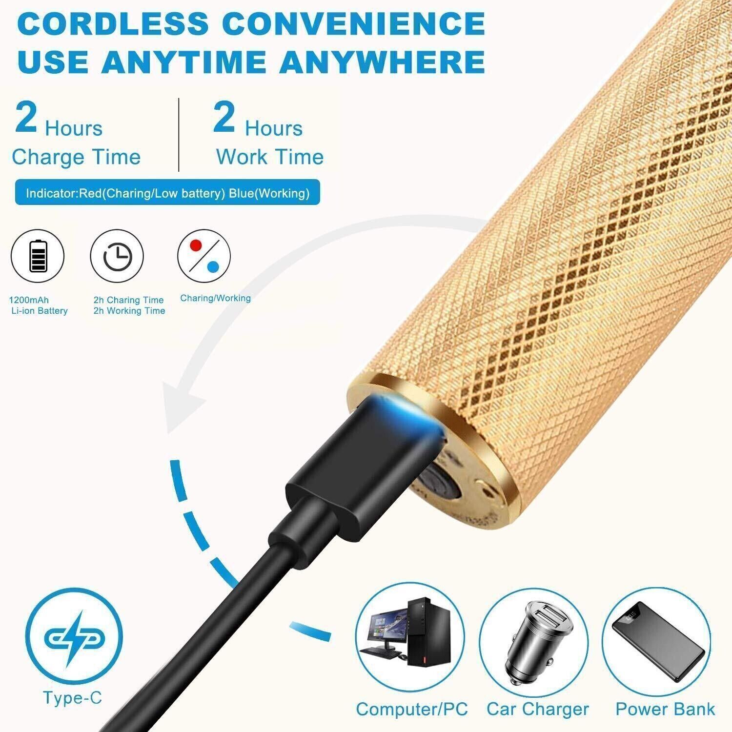 Professional Trimmer Hair Clippers Cutting Beard Cordless Barber Shaving Machine