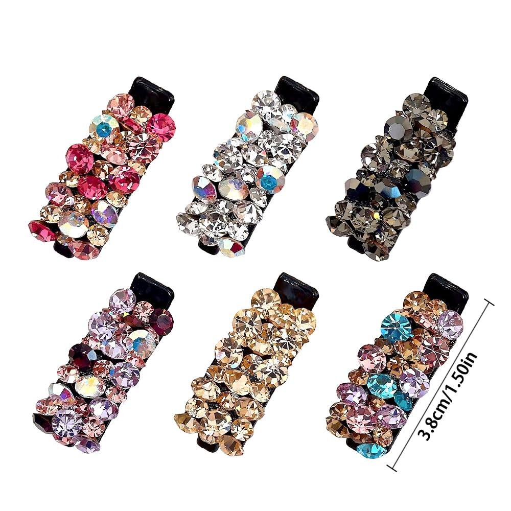 6Pcs 1 Count (Pack of 6), Colored, Magenta, Champagne, Purple, Silver, Black