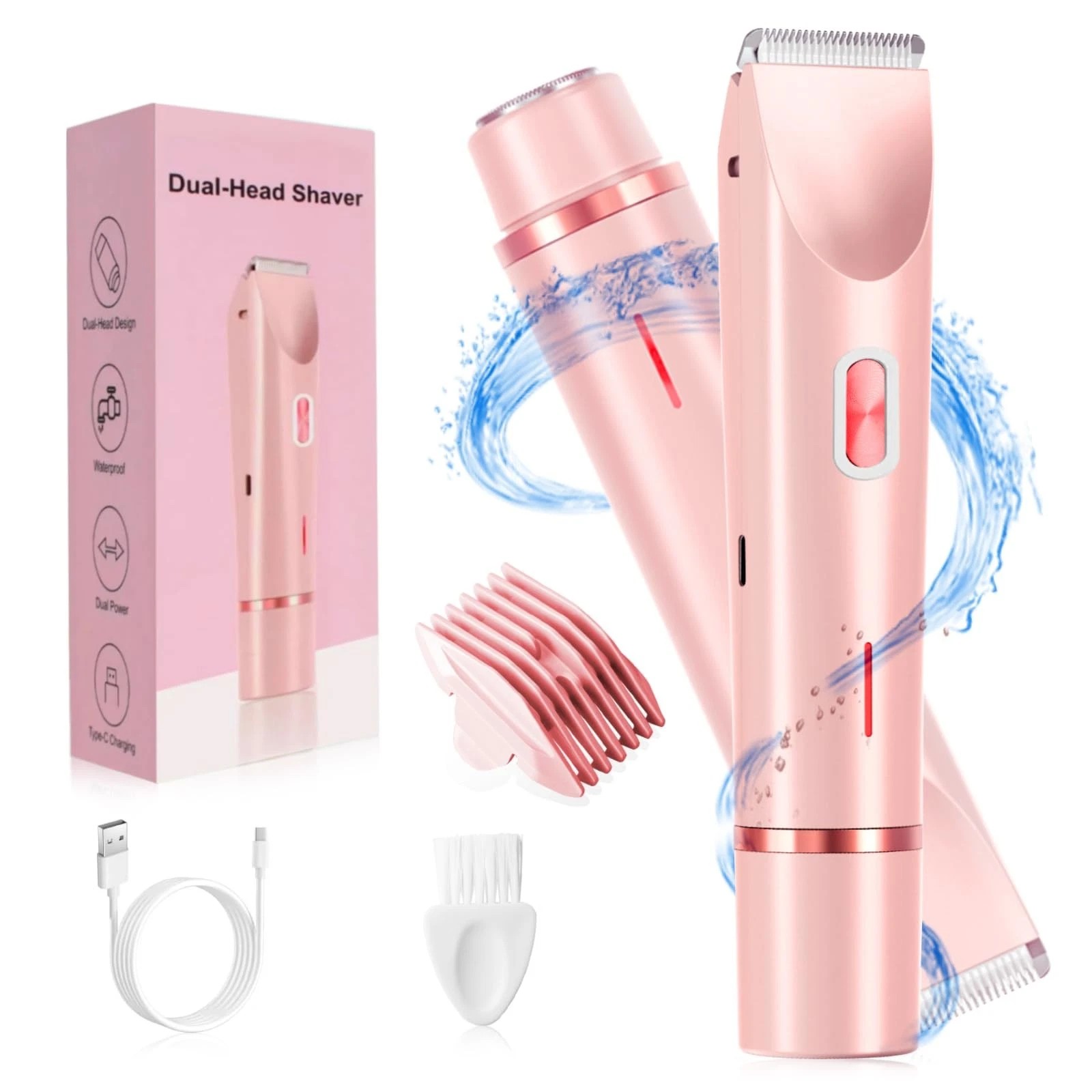 Women Bikini Shaver, 2 in 1 Dual Head Bikini Trimmer & Body Shave… Fast Ship