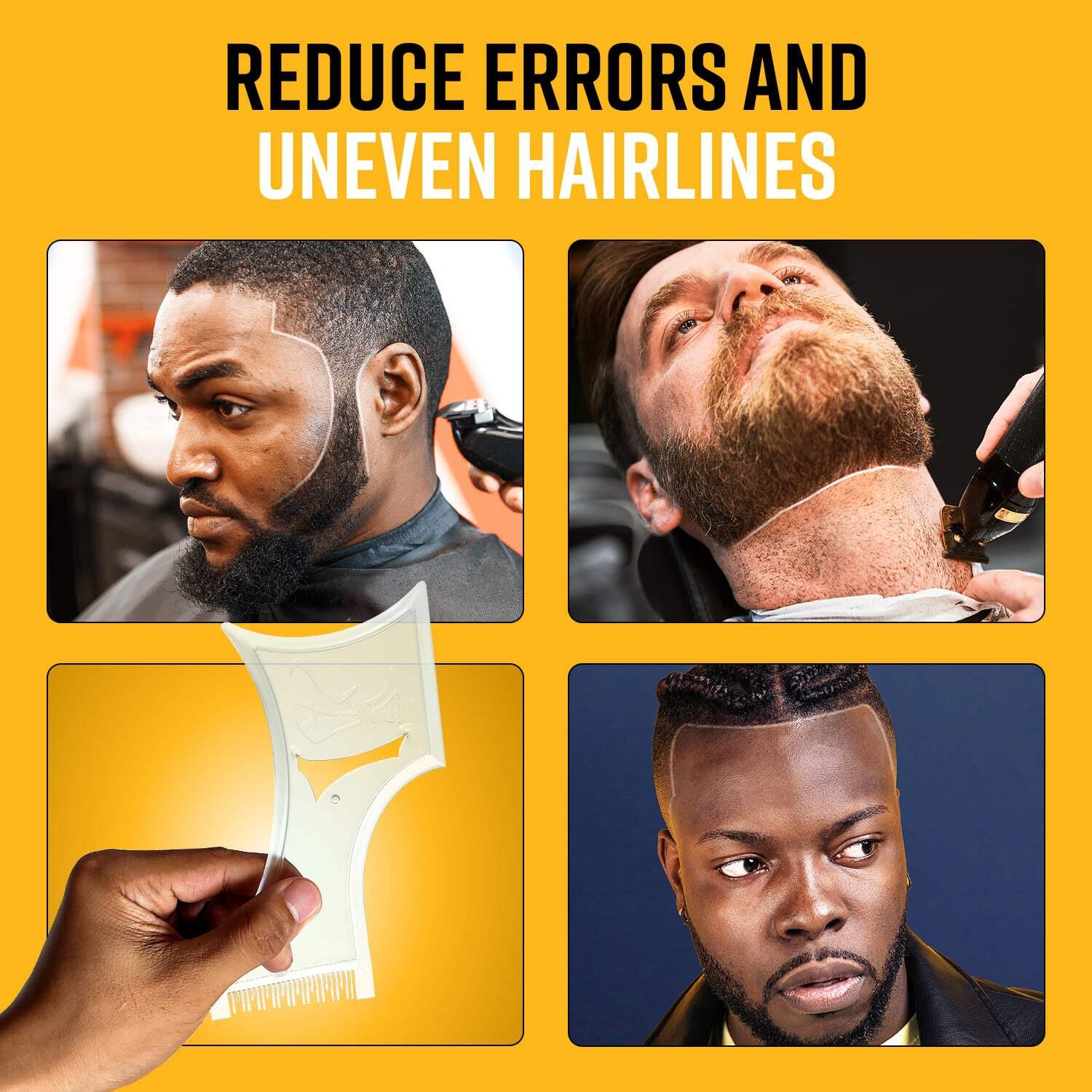Beard Shaping Tool and Hair Trimmer Guide – Plus Version