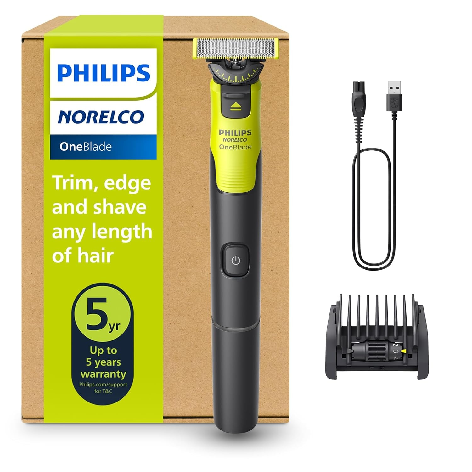 Norelco OneBlade 360 Hybrid Trimmer & Shaver, App Connected, QP4530/90