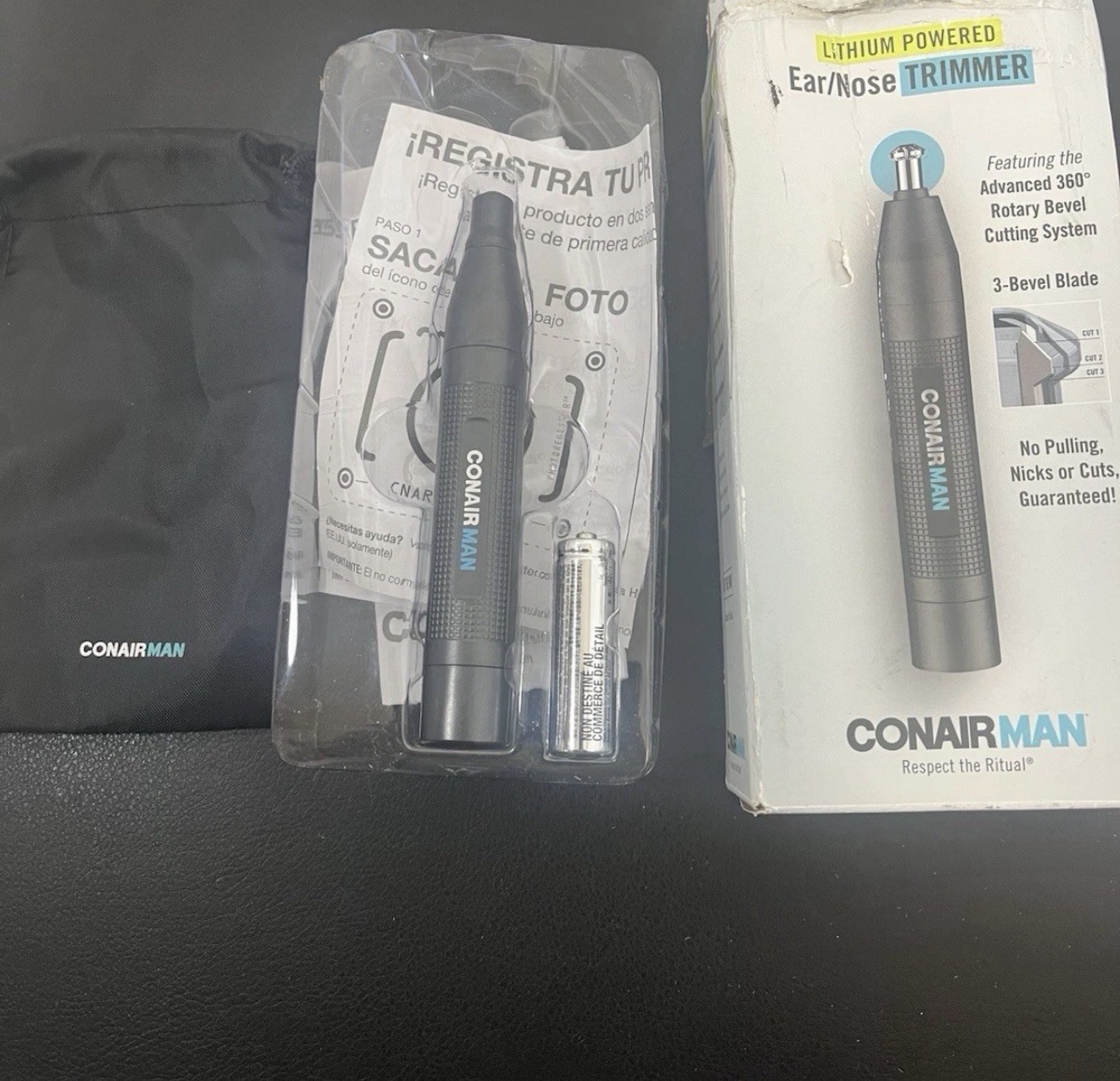 ConairMAN Lithium Powered Ear & Nose Trimmer Open Box Complete Battery Included