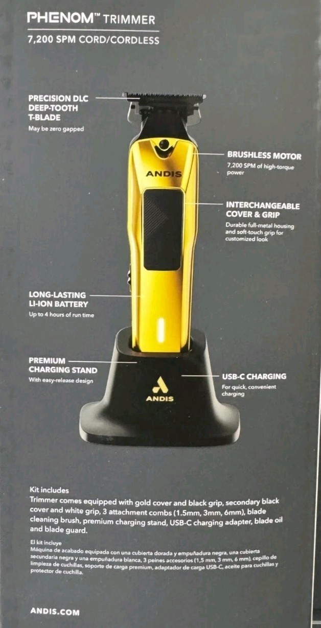 💈Andis 562310 Phenom Lithium-ion Electric Beard & Hair Trimmer Charging Stand