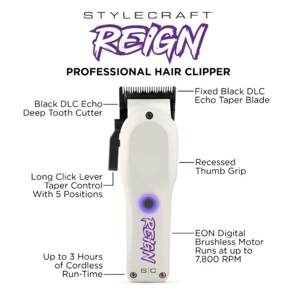 StyleCraft Reign Professional Clipper & Trimmer Combo Set | BRAND NEW