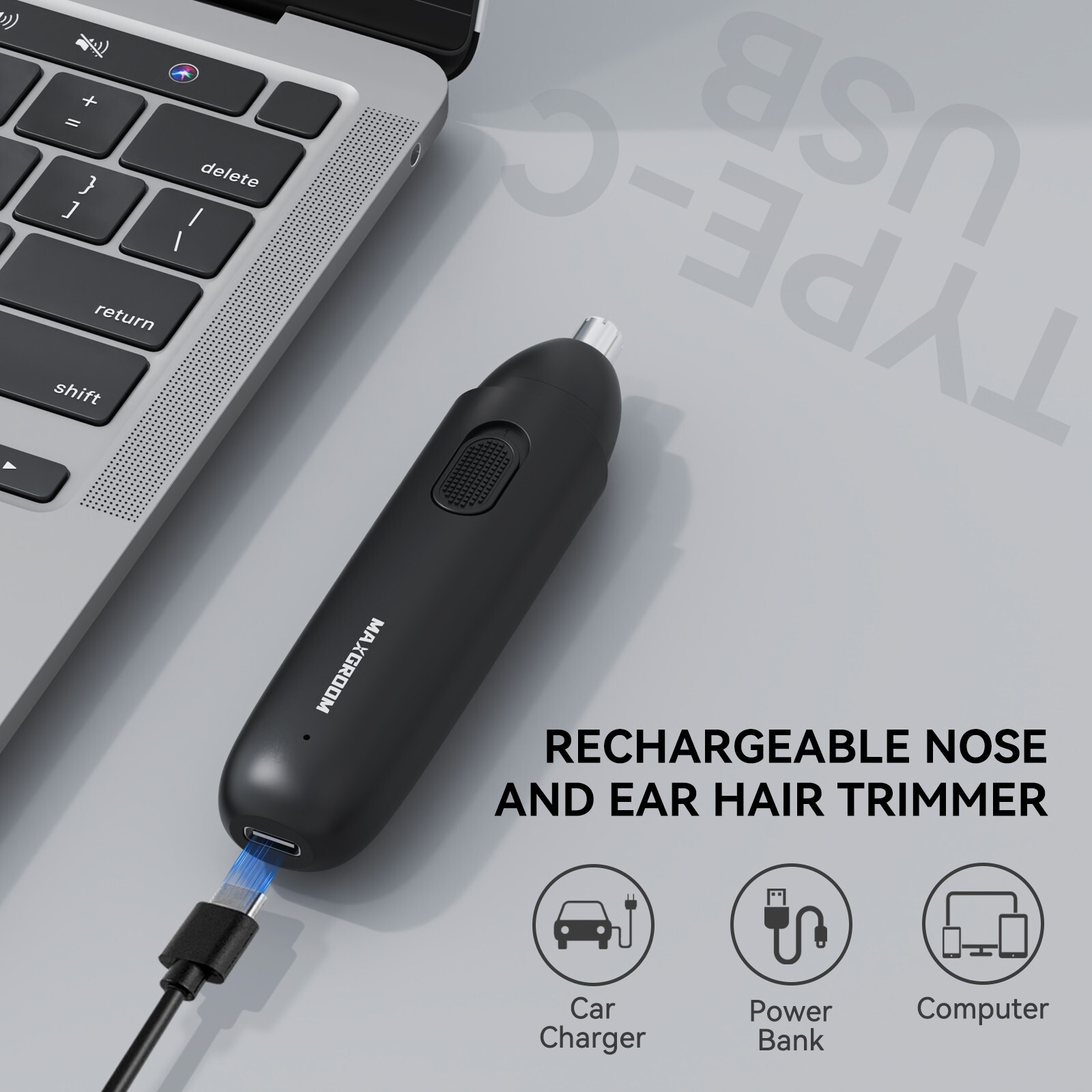 Nose Hair Trimmer For Men Rechargeable Ear Nose Eyebrow Hair Trimmer Shaver