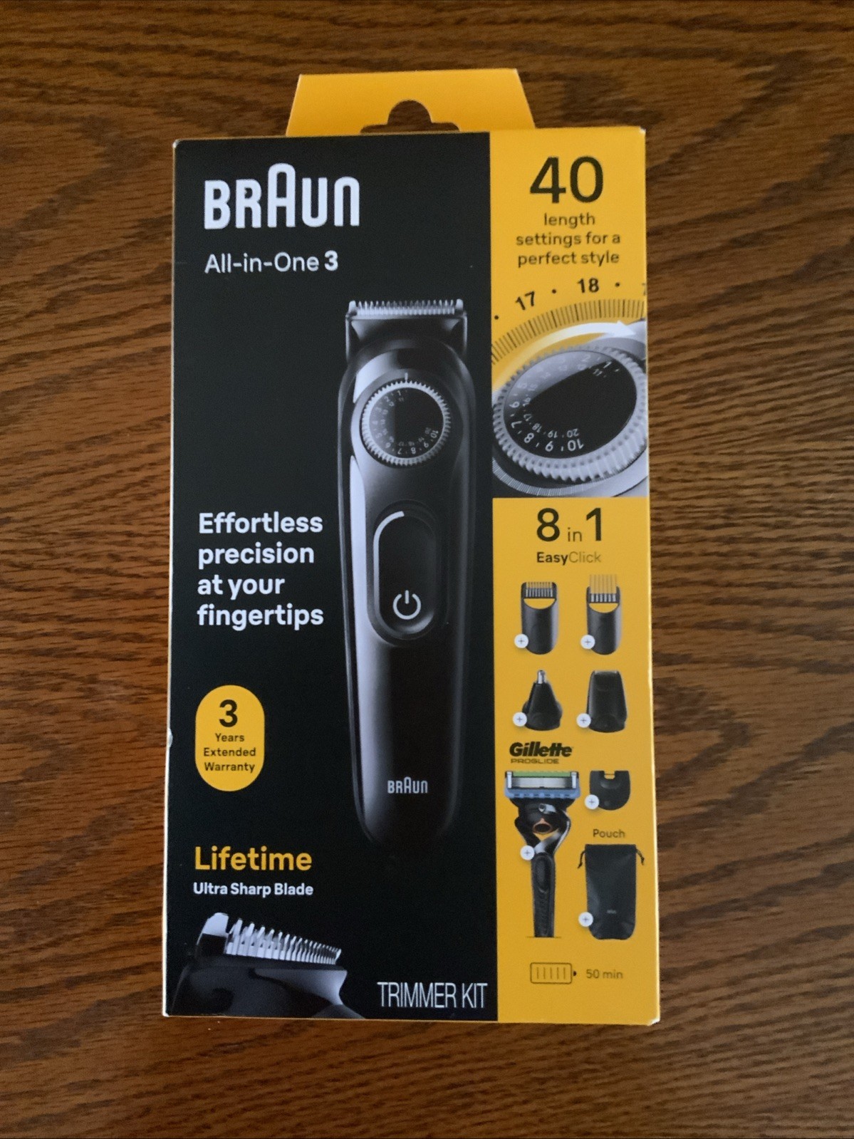 Braun All-in-One 3 8-in-1 Electric Beard Trimmer Kit & Razor NEW