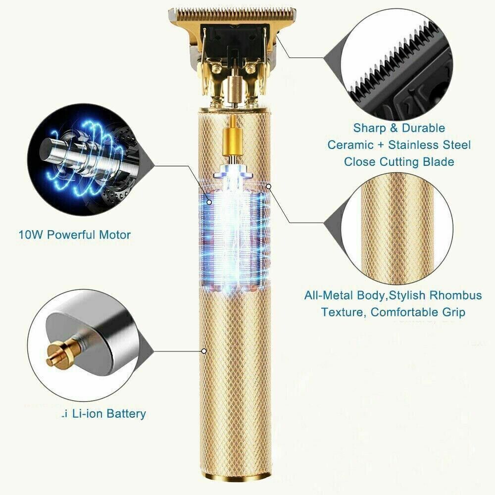 Professional Trimmer Hair Clippers Cutting Beard Cordless Barber Shaving Machine