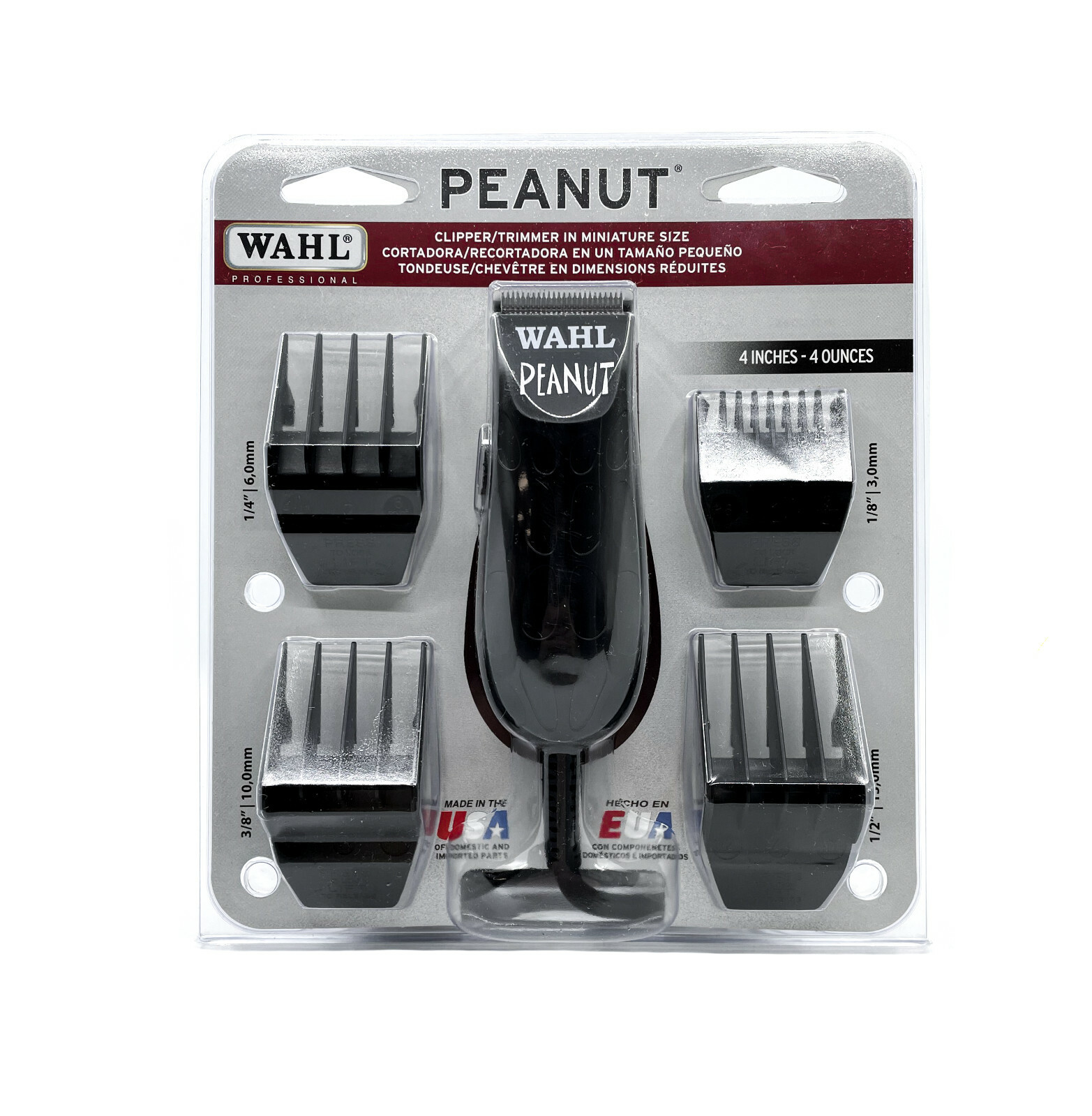 Wahl Professional Black Peanut Clipper/Trimmer 4″, 4 oz. *NEW