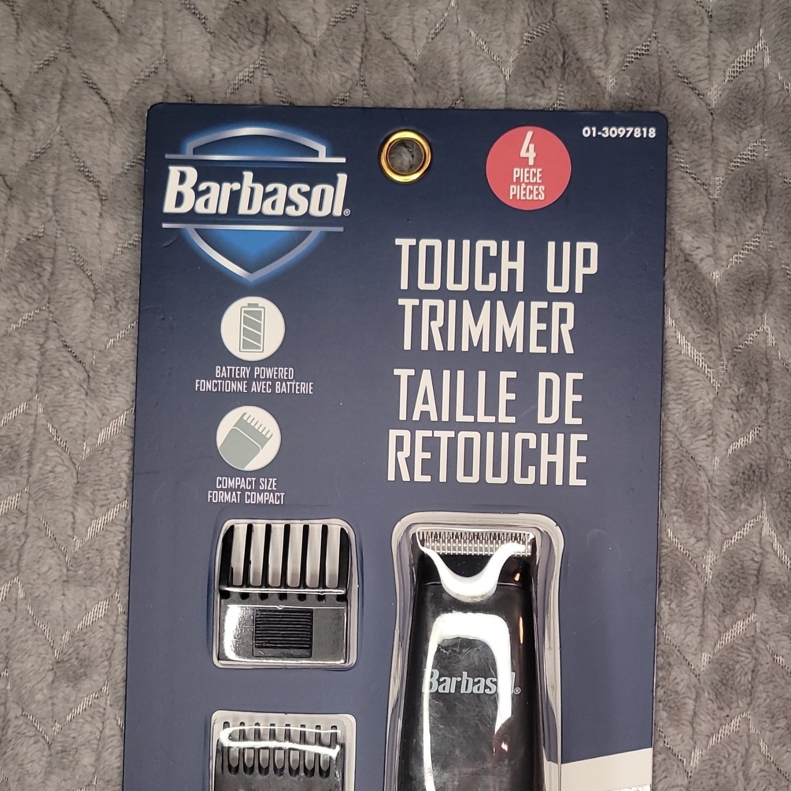 Barbasol Touch Up Trimmer Battery Powered Men’s Face/Neck w/ 3 Guides 01-3097818