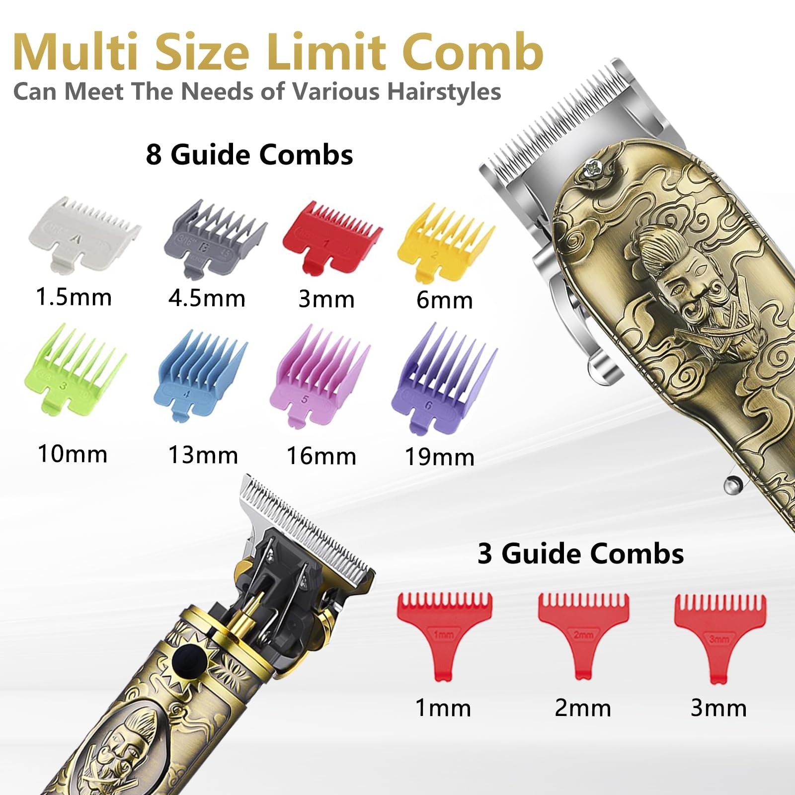 GSKY Professional Hair Clippers for Men Cordless,Clippers and Grooming Set，