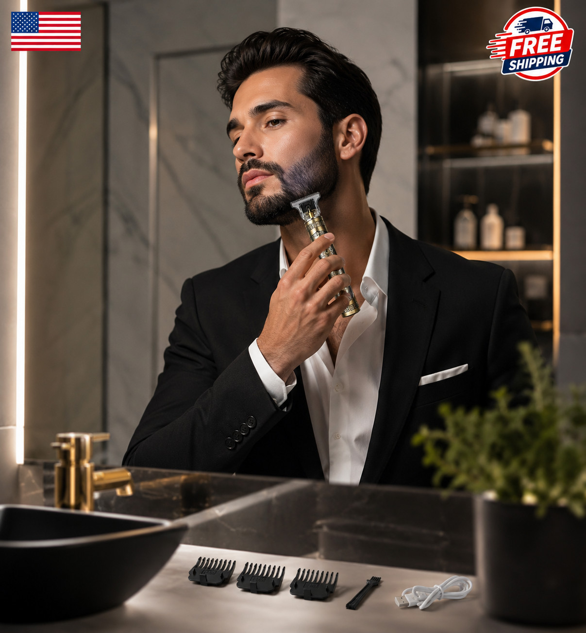 Vintage T9 Barbeador Dragon Beard Hair Trimmer Cutter Machine for Men