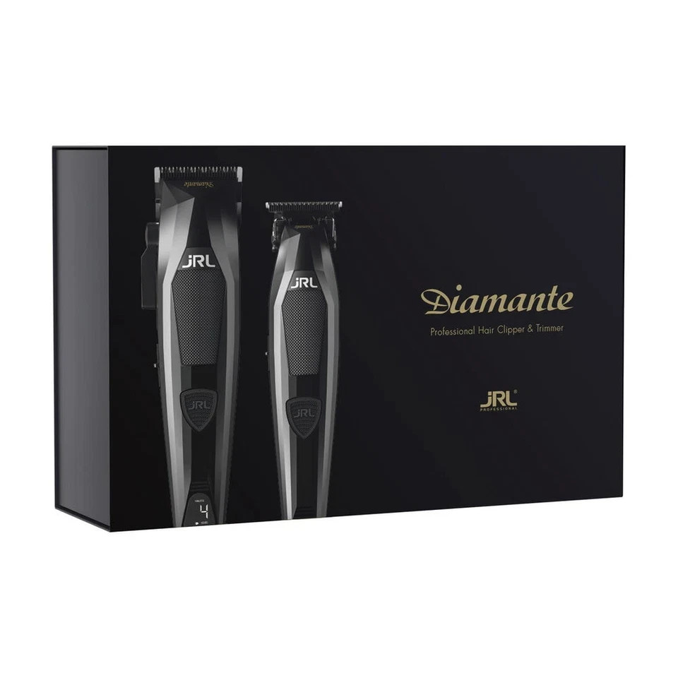 JRL Professional Diamante Cordless Clipper & Trimmer Comb Set (Black)