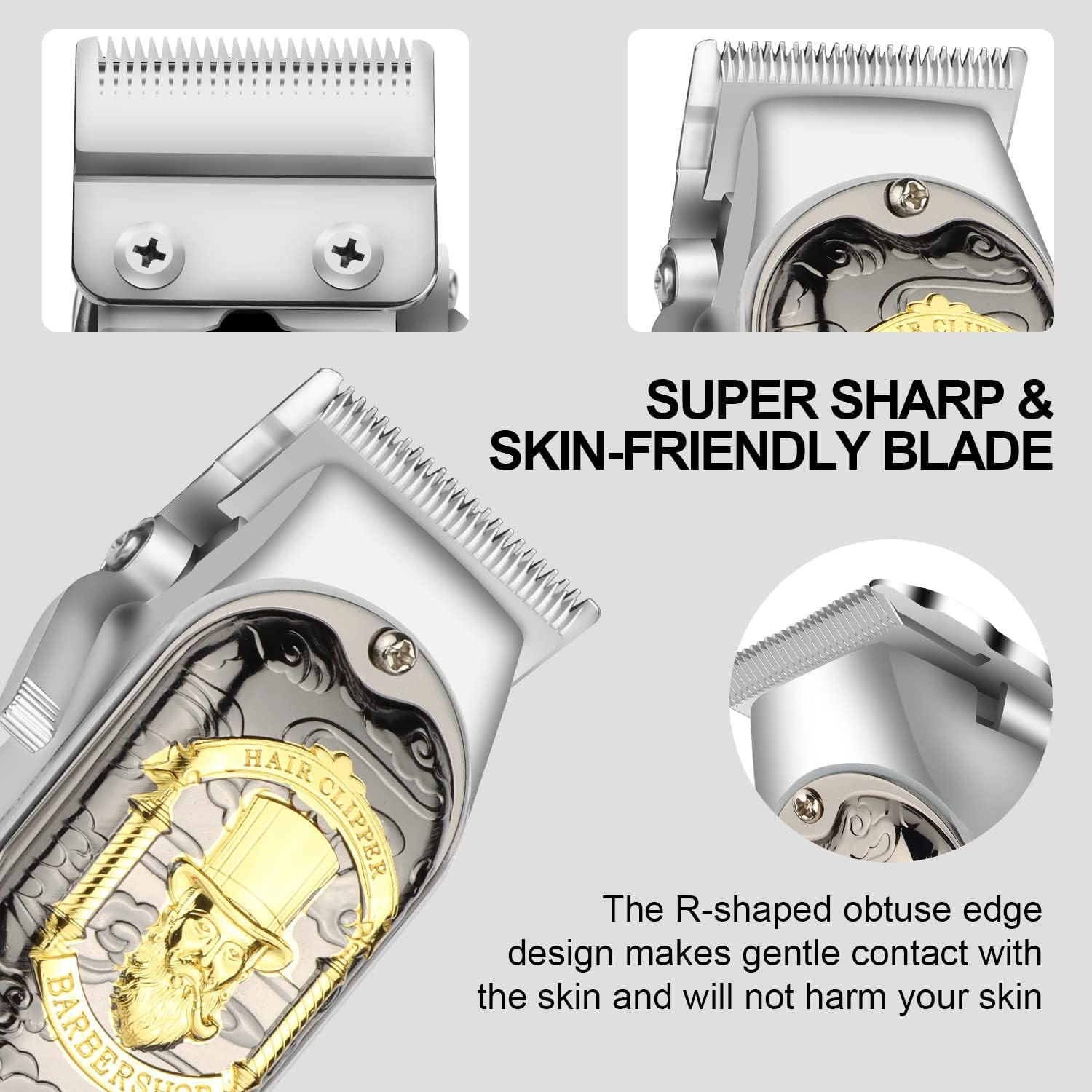 Hair Clippers for Men T-Blade Trimmer Set, Men Professional Cordless Rechargeabl