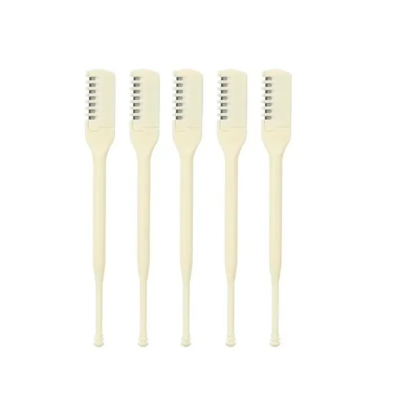 10-Pack Manual Nose Hair Trimmer 360° Rotating Nasal Hair Cutter with Ear Pick.