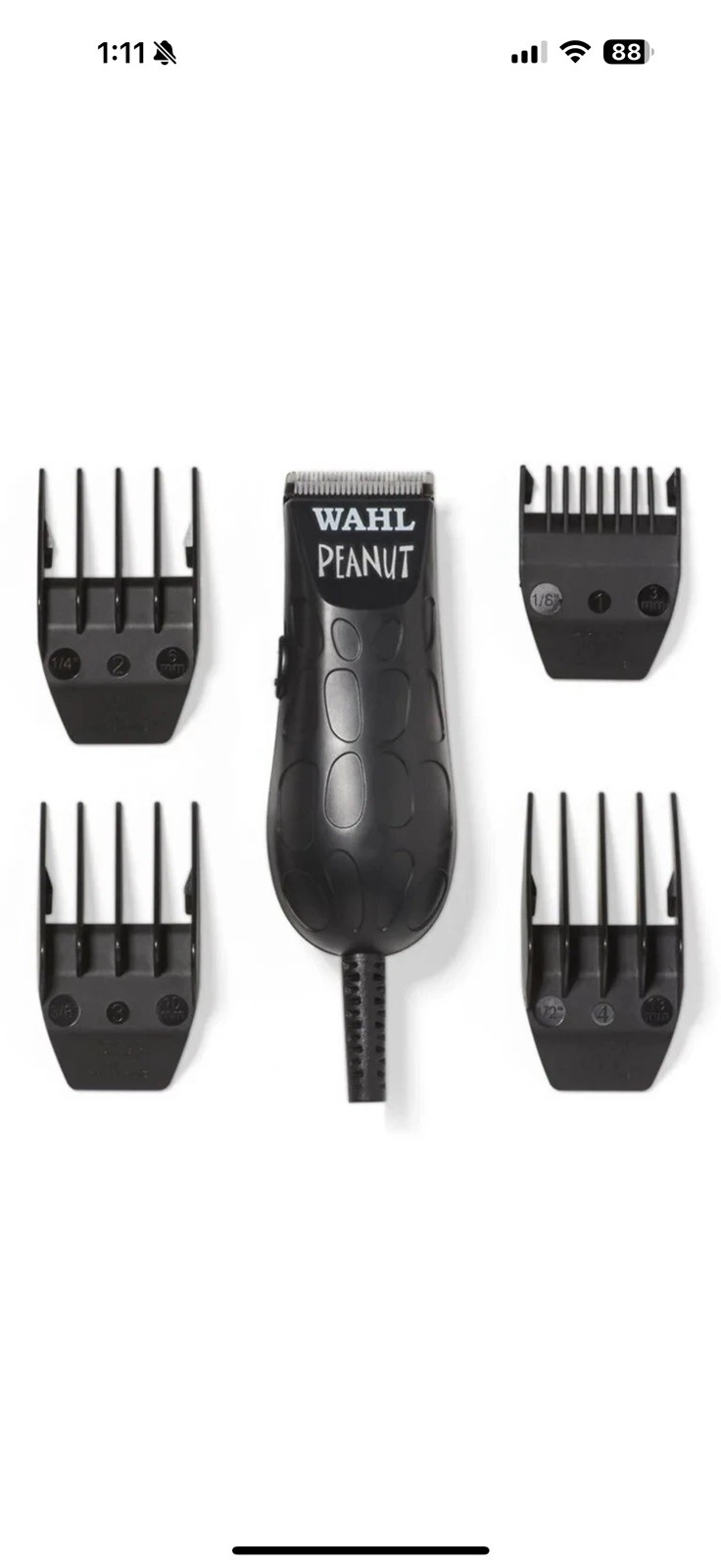 Wahl Professional Peanut Black Clipper/Trimmer | 8655-200