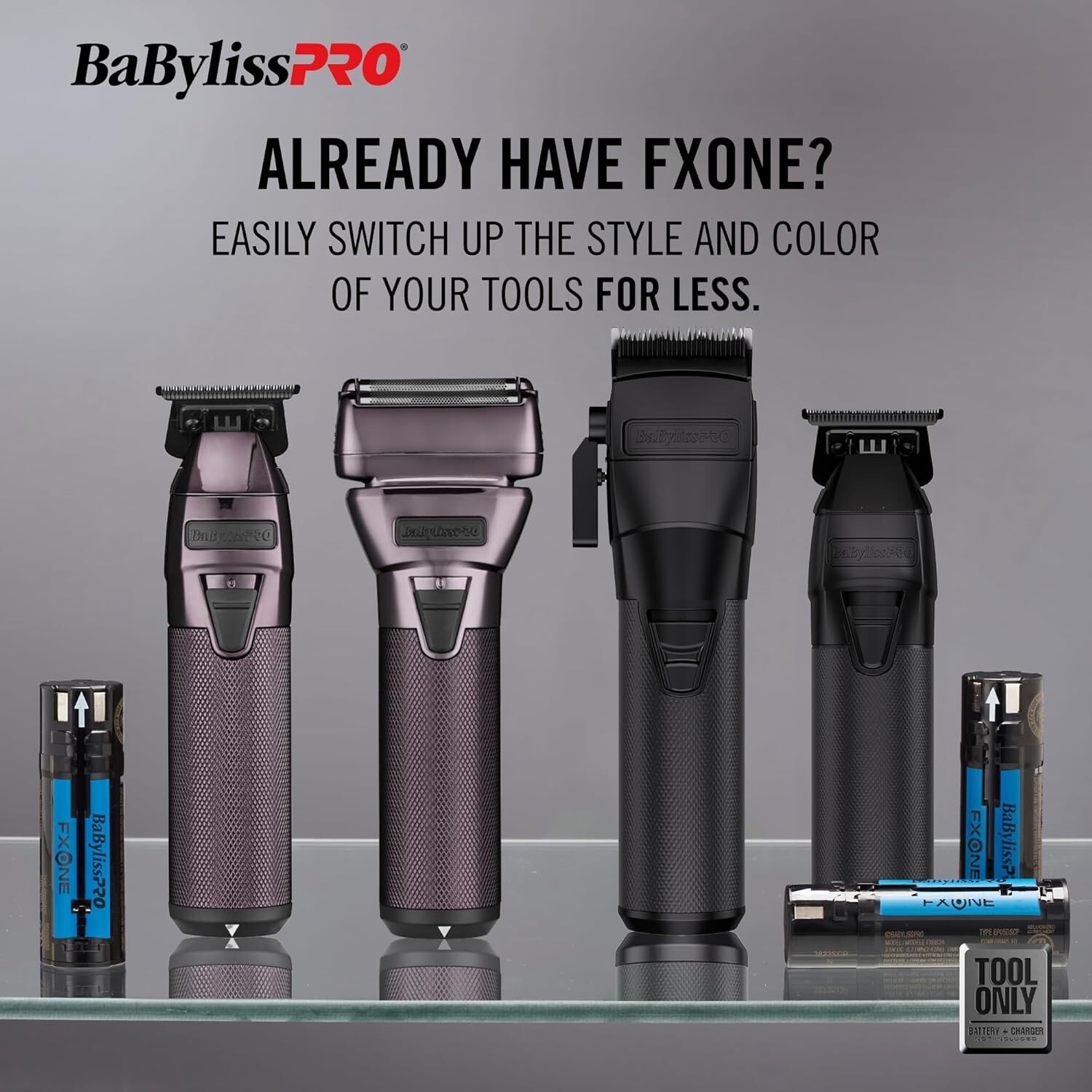 BaByliss PRO FXONE BlackFX Tool Only Hair Clipper & Hair Trimmer FX1CTMBTO