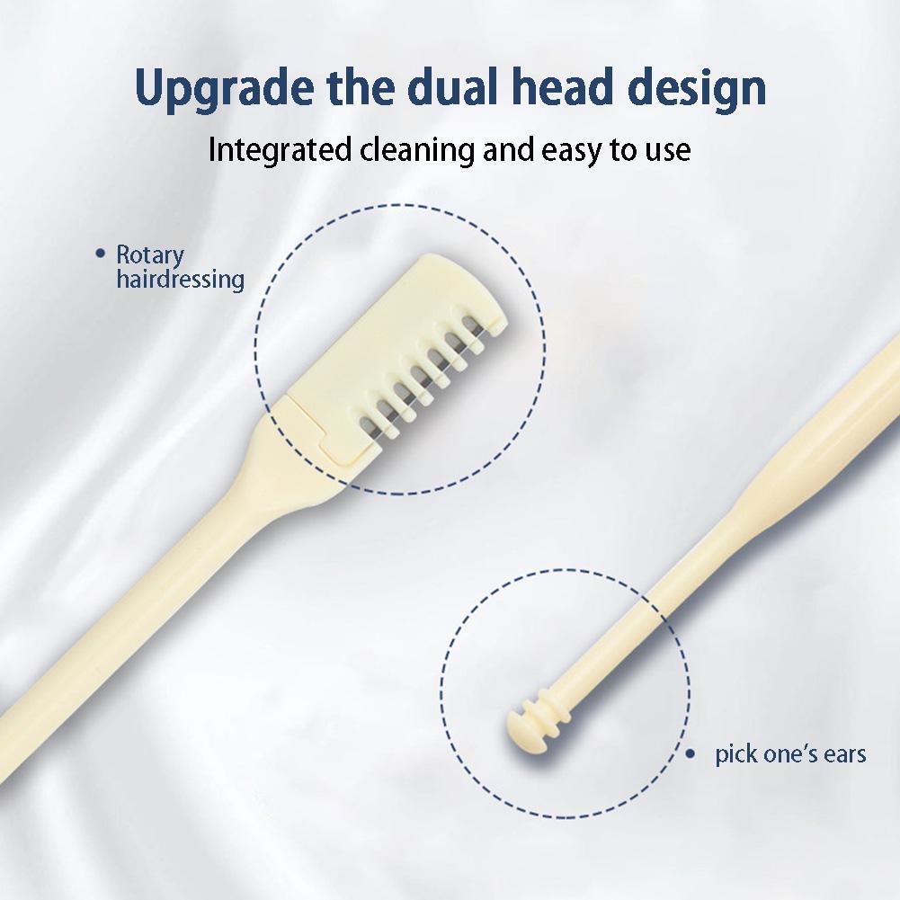 Nasal Hair Cutter Washable Double Head with Cleaning Brushes Nose Hair NICE NEW